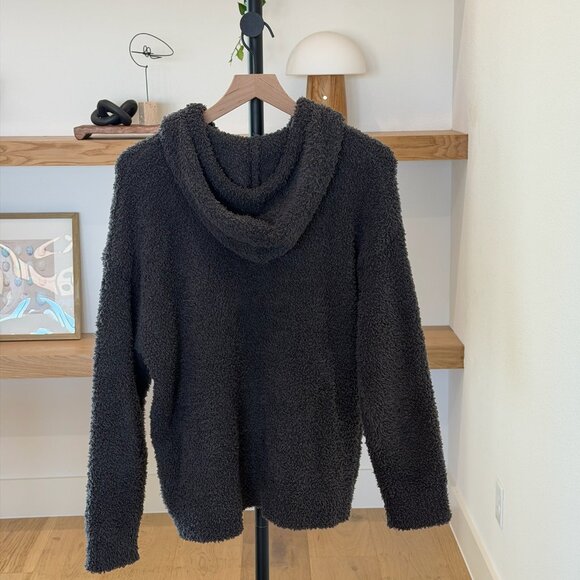 Barefoot Dreams CozyChic Teddy Hoodie - Carbon - S - Picture 2 of 4